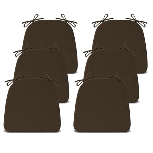 Chair Cushions for Dining Chairs Set of 4, Non Slip with Ties, Black H39445