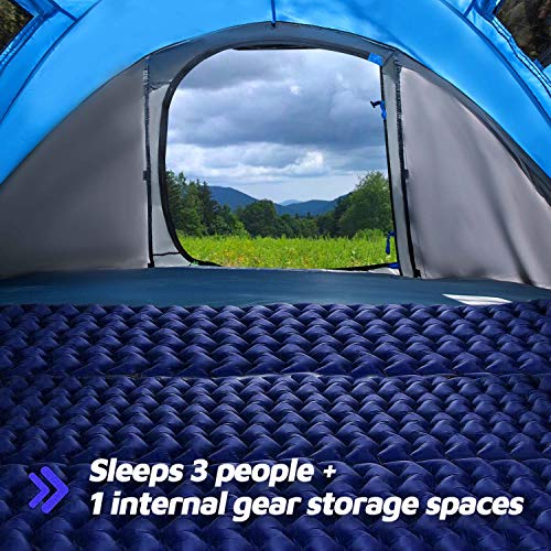 4 Person Pop Up Tent Waterproof Automatic Setup for Camping E652949