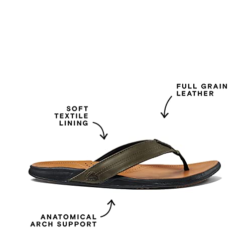 REEF J-Bay III Men's Full Grain Leather Flip Flop Q2986