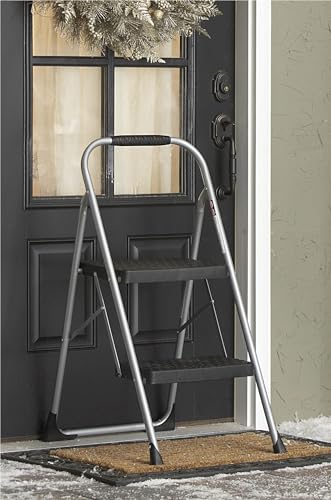 COSCO 2-Step Steel Step Stool, Gray Q61005