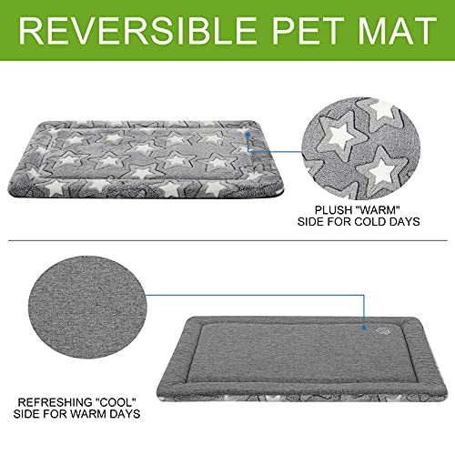 EMPSIGN Dog Bed Mat Reversible Cool & Warm Machine Washable Crate Pad I98396
