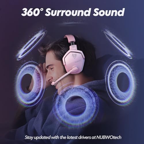 NUBWO G06 Dual Wireless Gaming Headset with Microphone for PS5, PS4, PC O599