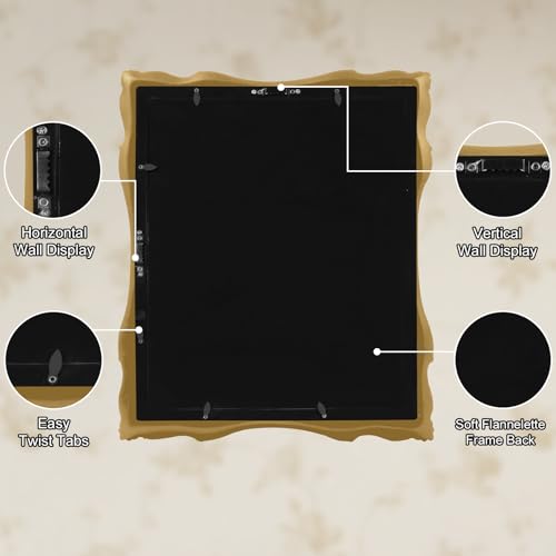 Black Vintage Picture Frame with Mat for 5x7 or 8x10 Photos E9622