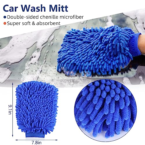 Car Detailing Kit 25PCS Interior Cleaning Set with Drill Brush and Washing Mitt M914