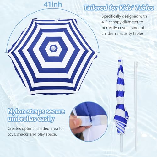 Kids Water Table Cover Outdoor Play Heavy-Duty 600D Waterproof Blue Q47935