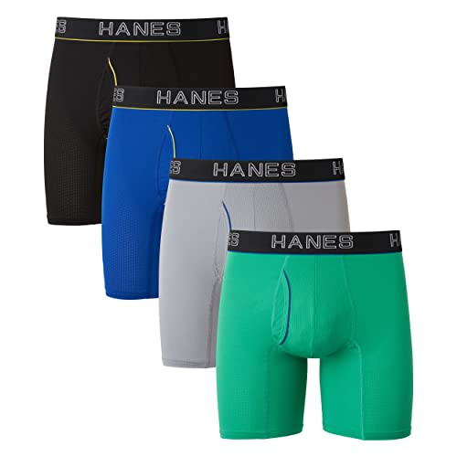 Hanes mens Comfort Flex Fit Ultra Lightweight Mesh Boxer Briefs, 4-pack