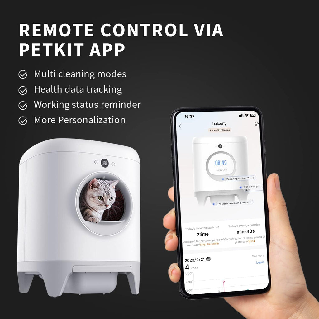 PETKIT PuraX Self-Cleaning Litter Box with Odor Removal and APP Control F10221