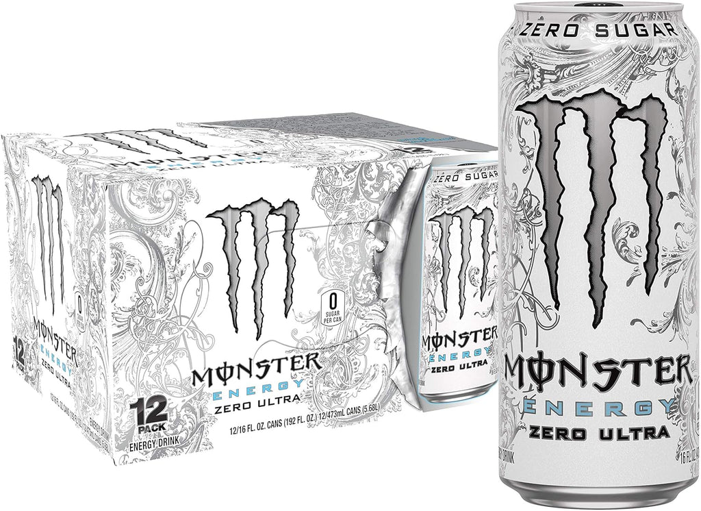 Monster Energy Zero Ultra, 16 Fl Oz Cans, 12 Pack