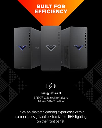 HP Victus 15L Gaming Desktop PC, AMD Ryzen 3, 8GB RAM, 256GB SSD, Windows 11 Home Y482