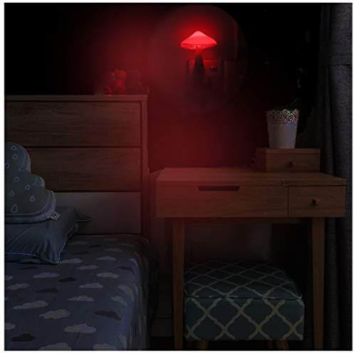 AUSAYE 5Pack Sensor LED Night Light Plug in Mushroom Lamp for Bedroom G797882