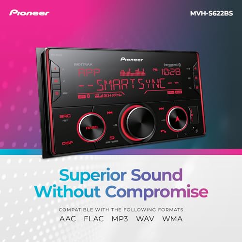 Pioneer MVH-S322BT Bluetooth Car Stereo with USB/AUX Inputs O800203
