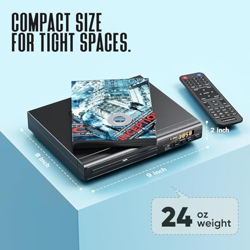 DVD Player for TV with HDMI, All Regions, CD Player for Home Stereo O871