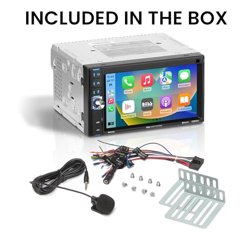 BOSS Audio Systems BCP62 6.2" Double Din Car Stereo with Apple CarPlay, Bluetooth, AM/FM I57328