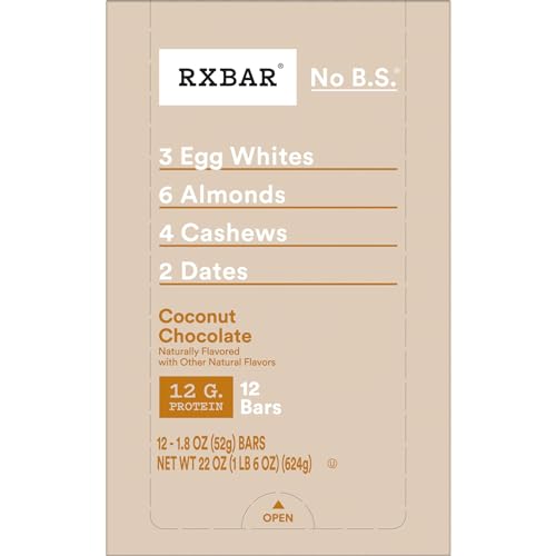 RXBAR Protein Bars Coconut Chocolate 22oz Box (12 Bars) E544813