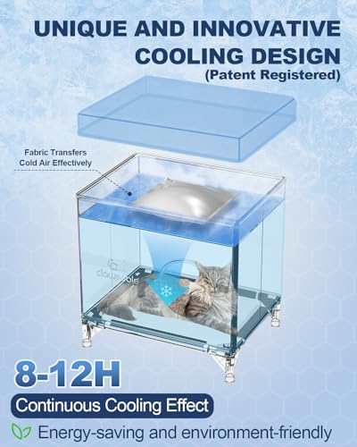 Cooling Cat House for Outdoor Cats, Waterproof Elevated Insulated Shelter K4934