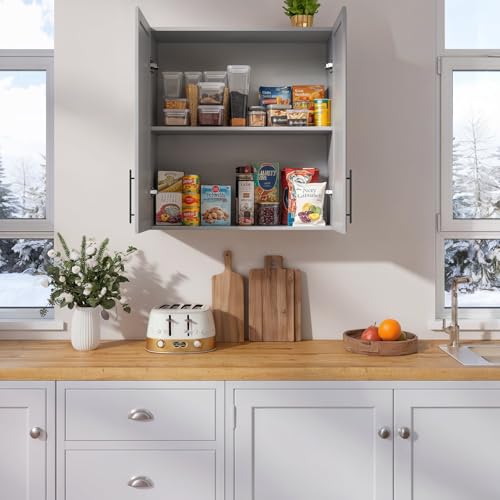 FIMELLO 30" White Wall Cabinet with Adjustable Shelf W977
