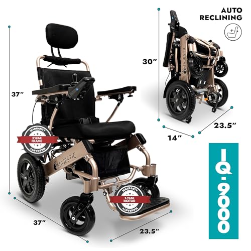 Majestic IQ-9000 Foldable Lightweight Electric Wheelchair for Adults P59443