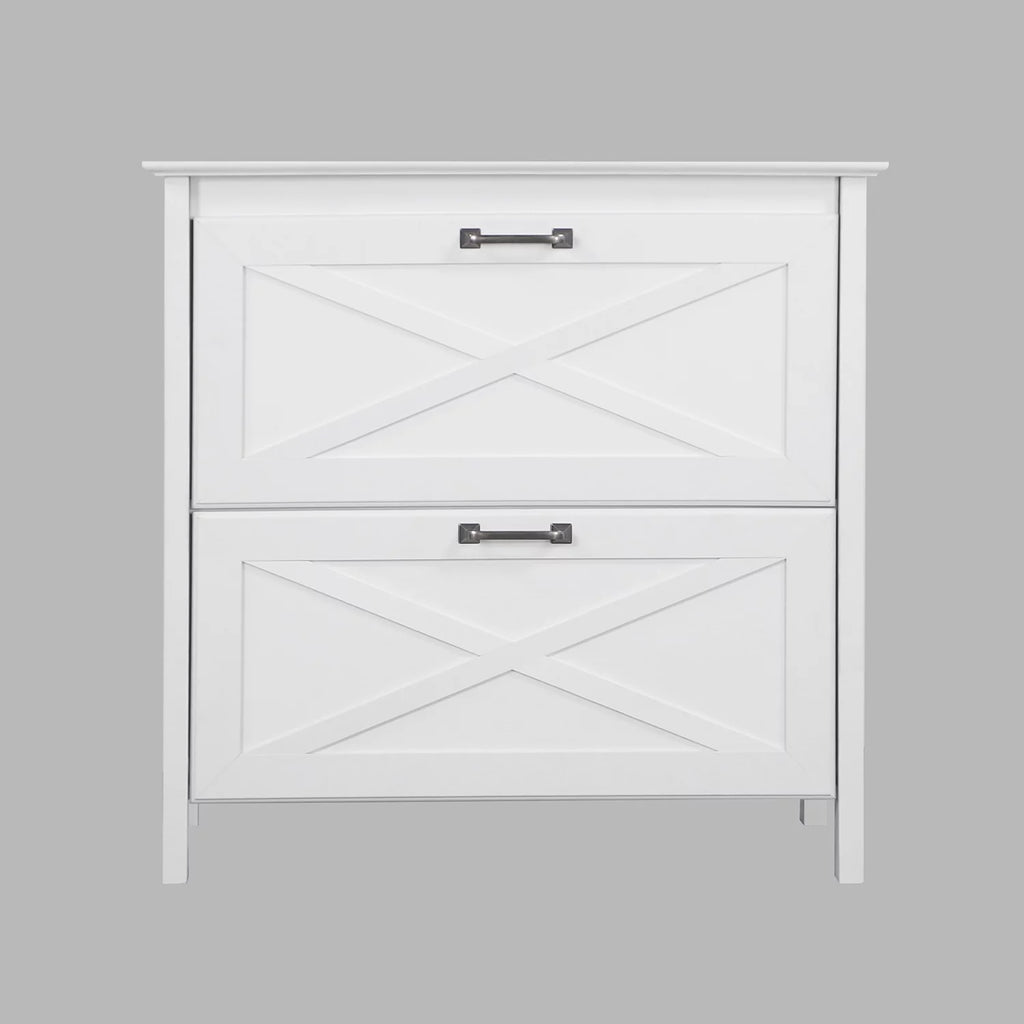 Saint Birch Liam Wood White 2-Drawer File Cabinet N9733