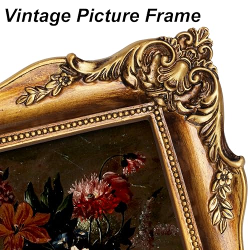 Black Vintage Picture Frame with Mat for 5x7 or 8x10 Photos E9622