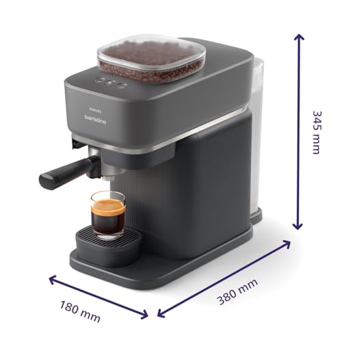 Philips Baristina Espresso Machine with Milk Frother, Black D833