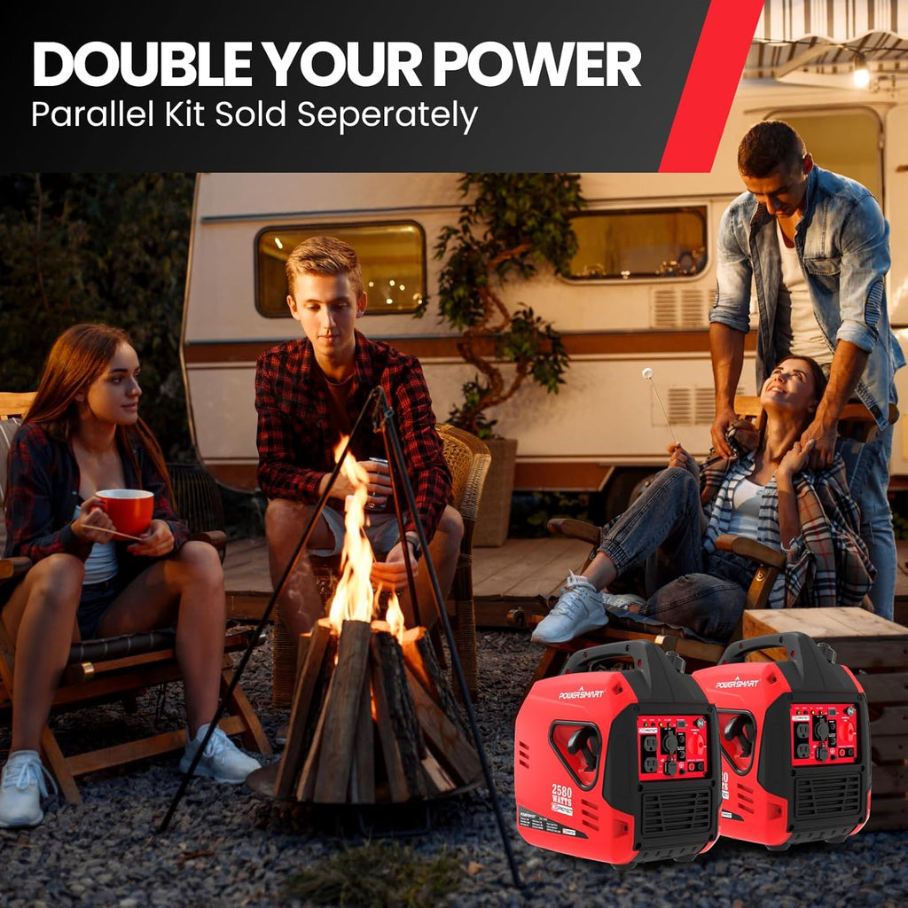 PowerSmart 2580-Watt Portable Inverter Generator for Camping & Home Backup M74072
