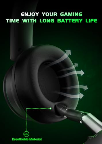 RYR Wireless Gaming Headset for Xbox, PS5, PS4, Bluetooth 5.3, Blackwhite W501869