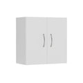 23″ Wall Cabinet with Adjustable Shelf | 2-Door Pantry Cabinet, Wall Mount Storage Cabinet for Bathroom, Kitchen, Living Room, White