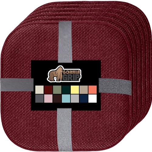 GORILLA GRIP Slip Resistant Chair Cushions, Memory Foam, Set of 2, Beige W525