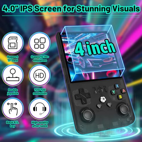 Portable Handheld Game Console with 18,000+ Classic Games, Black 64GB D484669