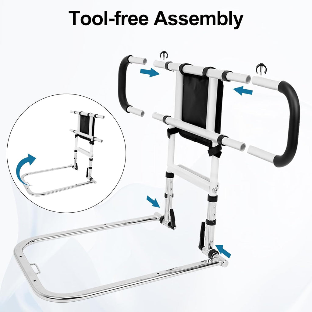 Hotodeal Bed Rail for Elderly Adults Safety with Adjustable Height & Motion Light U167