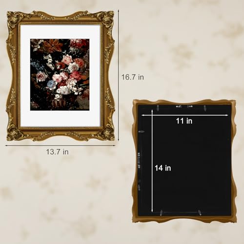 Black Vintage Picture Frame with Mat for 5x7 or 8x10 Photos E9622