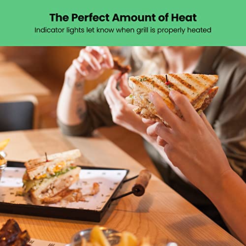 Chefman Panini Press Grill and Gourmet Sandwich Maker, Non-Stick, 4 Slice, Black U13044