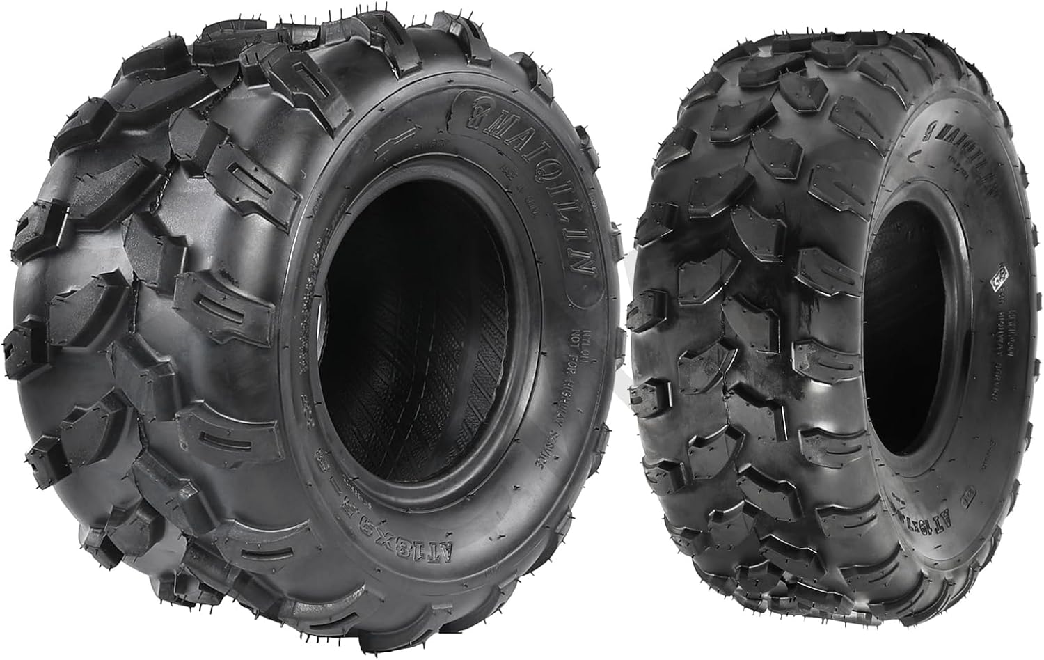 ATV Go Kart Quad Bike Tire Set - 19x7-8 Front & 18x9.50-8 Rear Tubeless Tires, Durable 4-Wheel Drive Off-Road Performance for Adventurous Riders