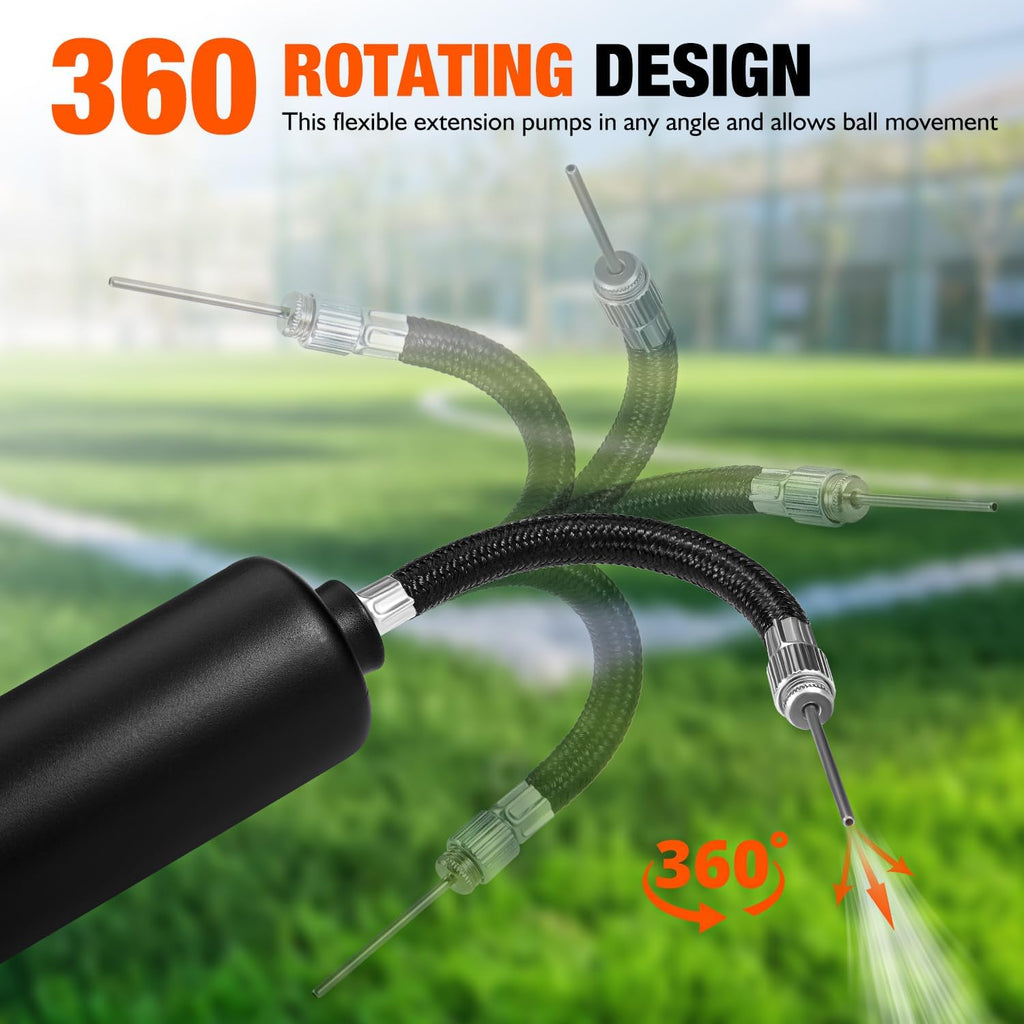 Ball Pump with 3 Needles, Nozzle and Extension Hose for Sport Balls B26317