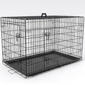 Large Dog Crate | XL 42 inch Dog Crates for Large Medium Small Dogs | Dog Kennel Indoor Outdoor Dog Cage | Portable Metal Wire Crates with Tray, Double Door and Divider Panel