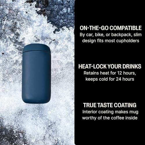 Fellow Carter Move Travel Mug 12 oz - Vacuum-Insulated Stainless Steel with Ceramic Interior R11722
