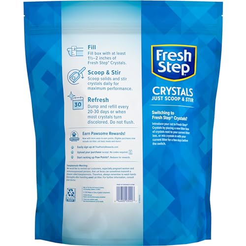 Fresh Step Crystals Premium Scented Cat Litter, 16 lbs (2 Pack of 8lb Bags) N8460