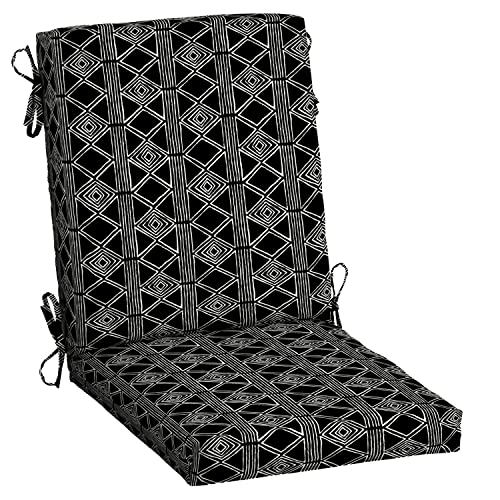 Arden Outdoor Dining Chair Cushion, 20 x 20, Rain-Proof, Peacock Blue Green Texture J4105