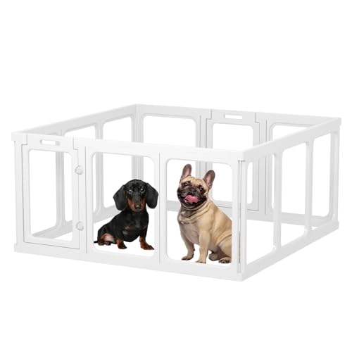 Clear Acrylic Dog Playpen 24" H Indoor Pet Fence for Puppy Small Dog Rabbit Cat R696