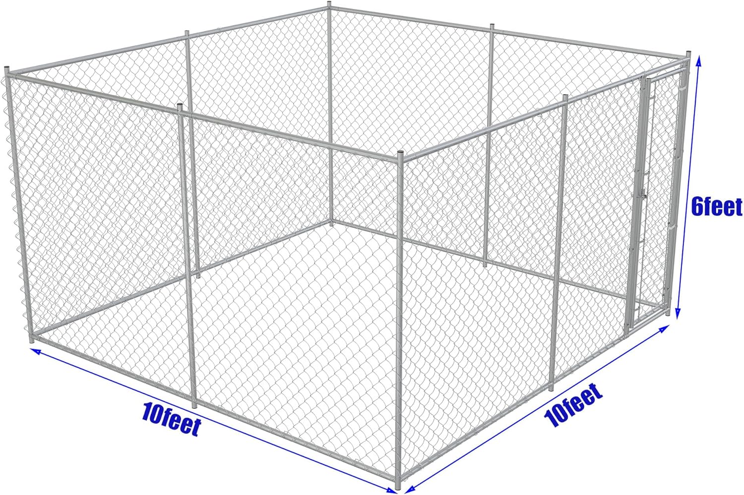 Large Dog Kennel Outdoor Heavy Duty Metal Dog Cage with Secure Lock T322