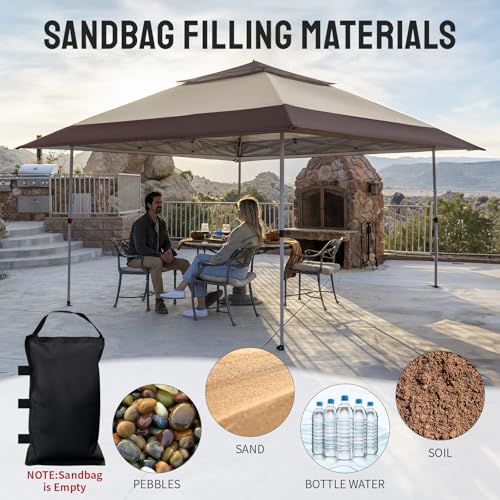 CROWN SHADES 13x13 Pop Up Gazebo with Wheeled STO-N-Go Cover Bag (Grey) N449398