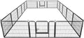ZENSTYLE 24” Tall Foldable Heavy Duty Metal Pet Playpen 16 Panels Dog Puppy Cat Exercise Fence Barrier Kennel for Outdoor & Indoor