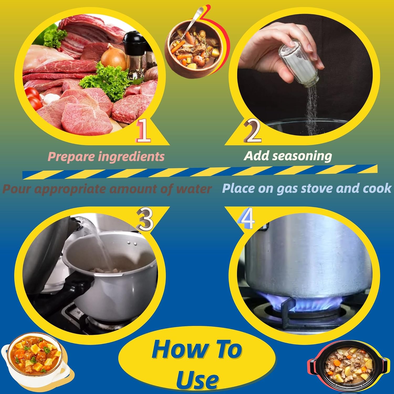3L Stainless Steel Pressure Cooker for Induction Cooker U198747