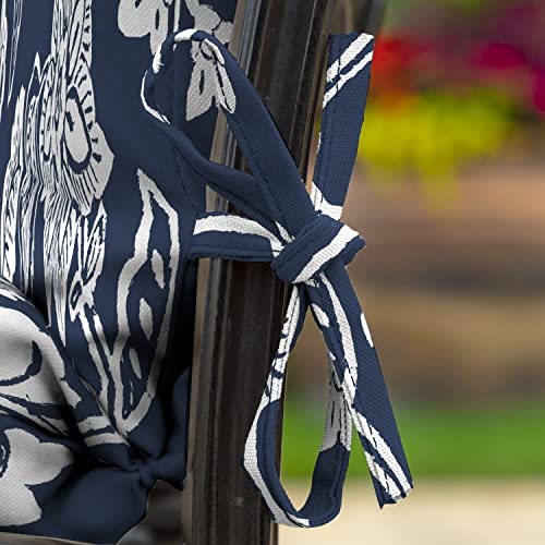 Arden Outdoor Dining Chair Cushion, 20 x 20, Rain-Proof, Peacock Blue Green Texture J4105