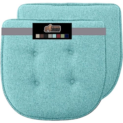 GORILLA GRIP Slip Resistant Chair Cushions, Memory Foam, Set of 2, Beige W525