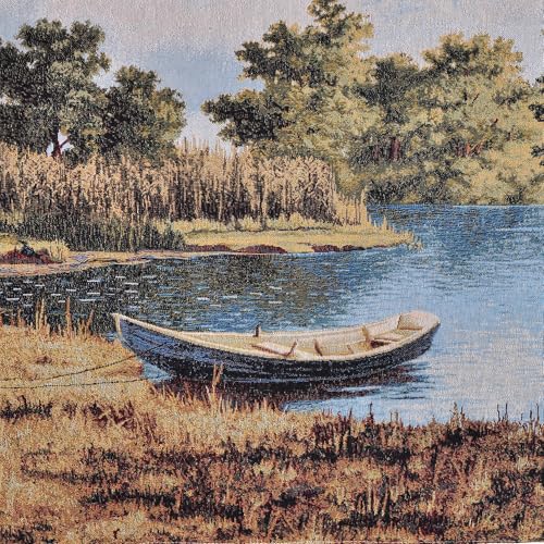 Vintage Nature Tapestry Wall Hanging with Telescopic Rod & Tassels I9744