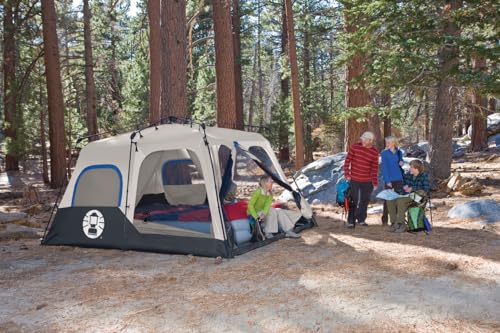 Coleman Instant Tent with 1-Minute Setup, 4/6/8/10 Person, Carry Bag H1828