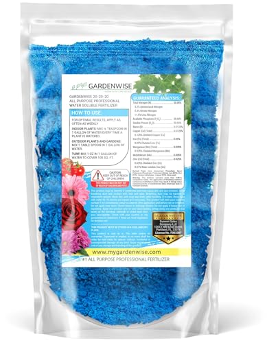 Gardenwise 20-20-20 All Purpose Water Soluble Fertilizer, Plant Food, 1/2 Quart E4358