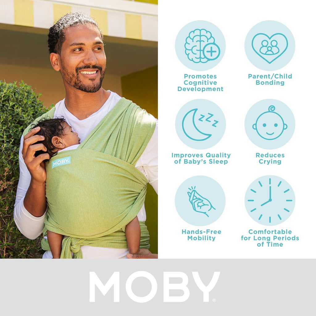 Moby Wrap Baby Carrier Element for Newborns & Infants, Adjustable, Kiwi S441