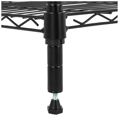 Amazon Basics 3-Shelf Adjustable Steel Wire Rack Storage Shelving, Chrome D243